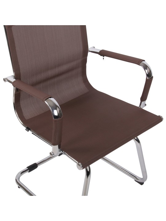 Silla de visita Barnet Mesh, marrón