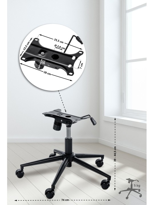 Estructura silla de oficina 2, negro