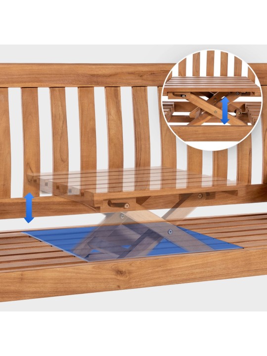 Banco de teca Orlando 150 cm, teca Banco de teca Orlando 150 cm, teca