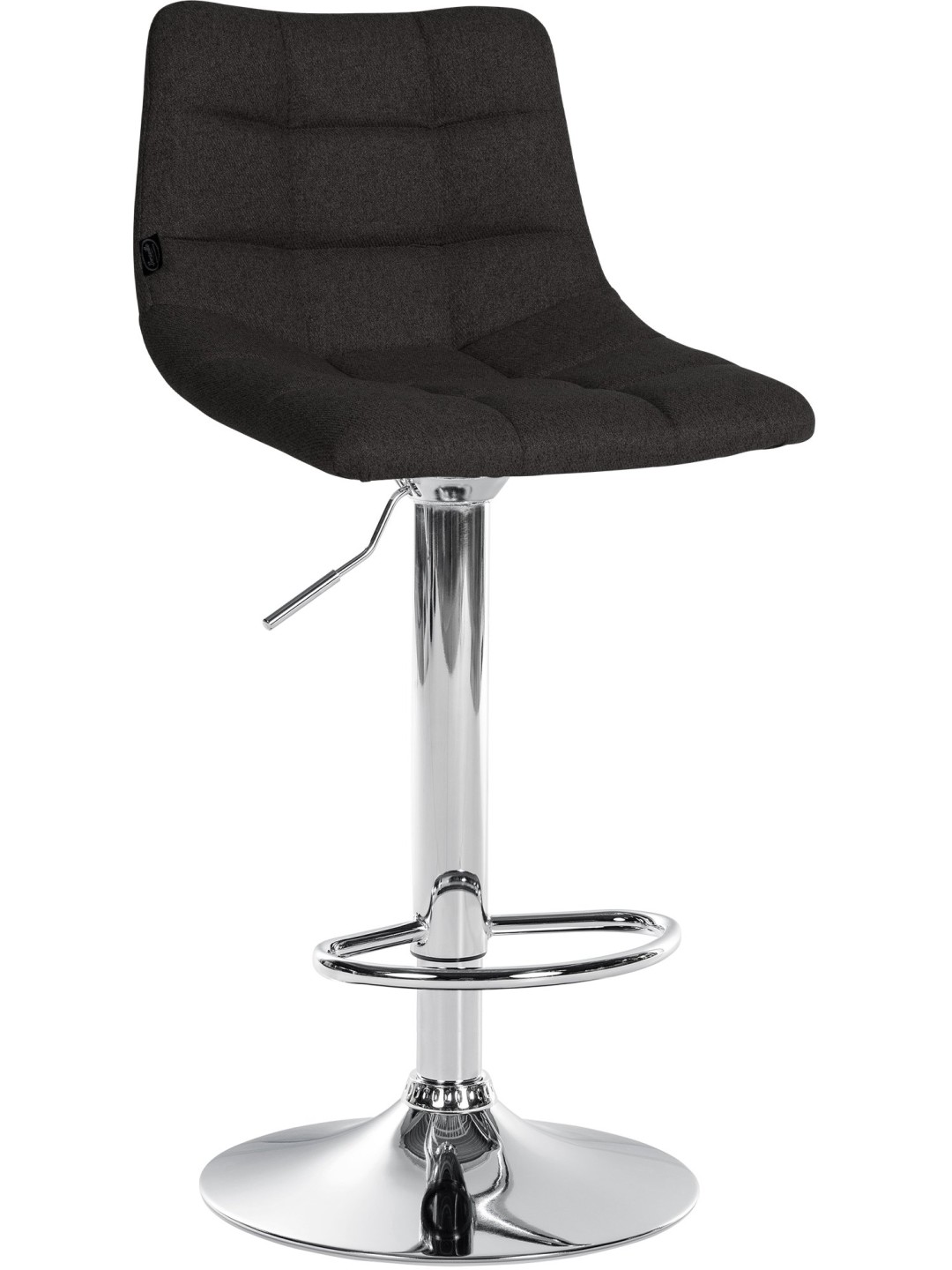 Taburete de bar Jerry tela cromo, negro