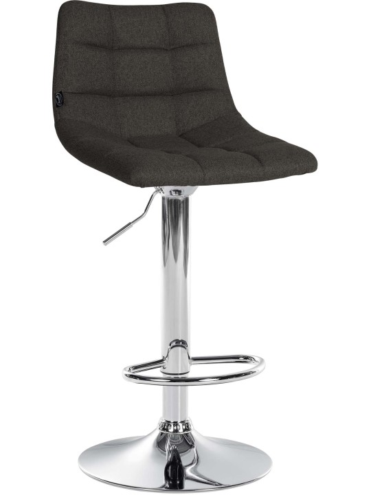Taburete de bar Jerry tela cromo, gris oscuro Taburete de bar Jerry tela cromo, gris oscuro