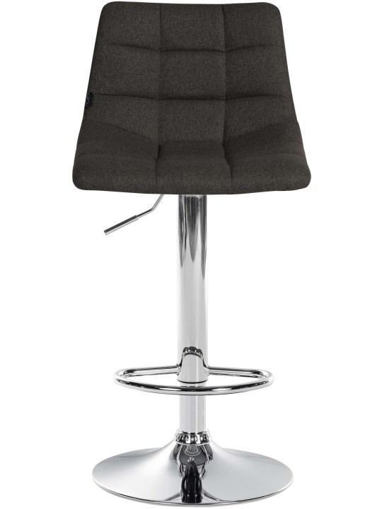 Taburete de bar Jerry tela cromo, gris oscuro Taburete de bar Jerry tela cromo, gris oscuro