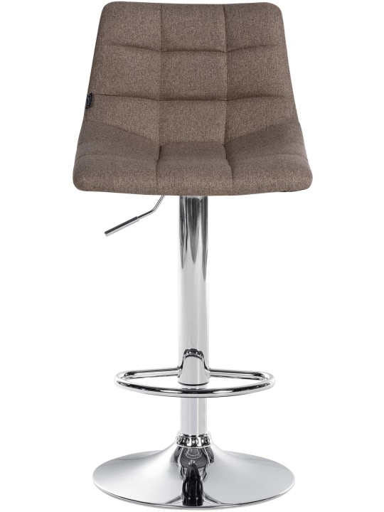 Taburete de bar Jerry tela cromo, taupe Taburete de bar Jerry tela cromo, taupe