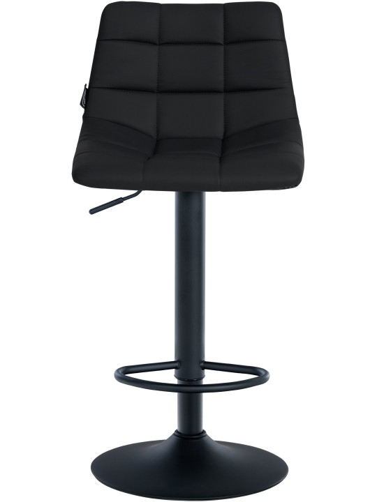 Taburete de bar Jerry de piel sintética, negro