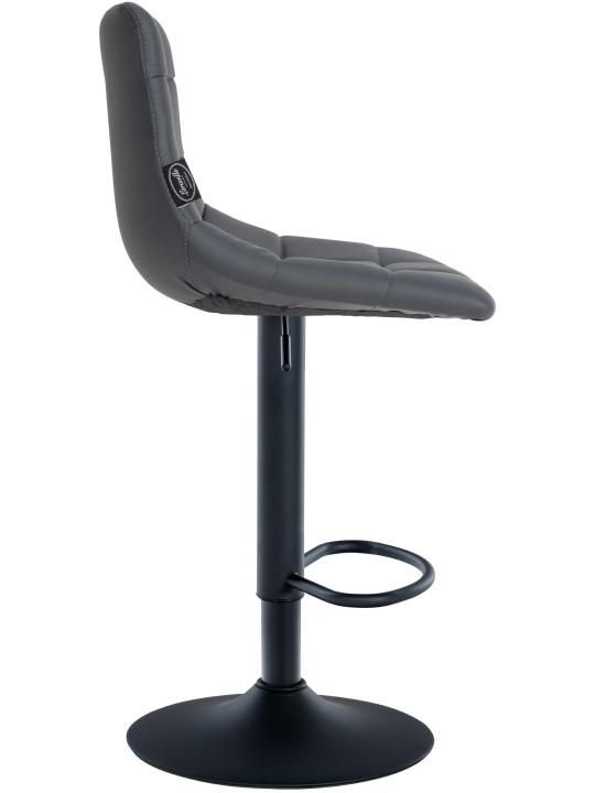 Taburete de bar Jerry de piel sintética, gris