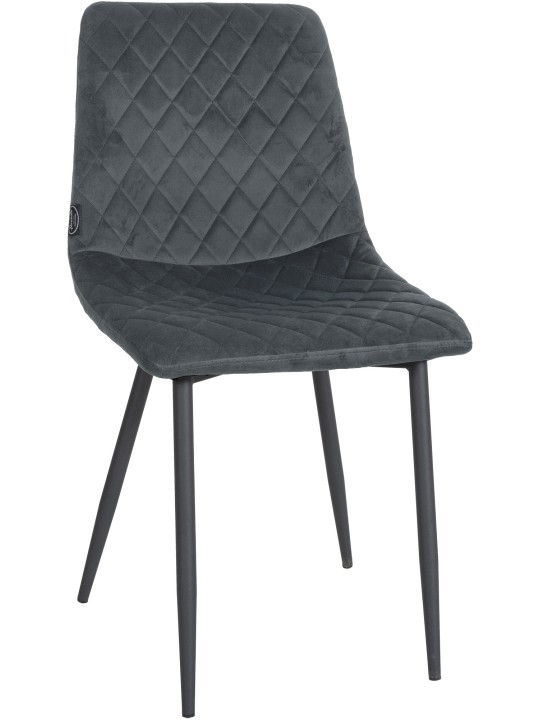 Silla Telde terciopelo, gris oscuro Silla Telde terciopelo, gris oscuro
