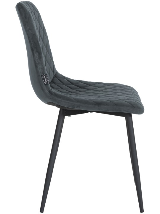 Silla Telde terciopelo, gris oscuro Silla Telde terciopelo, gris oscuro