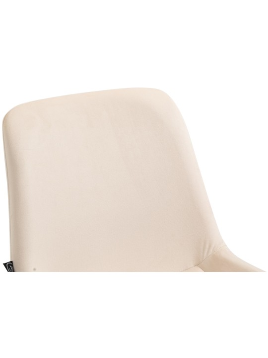 Juego de 2 sillas de comedor Victoria terciopelo, crema