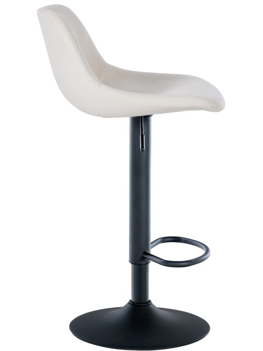 Taburete de bar Loft terciopelo, crema