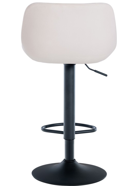 Taburete de bar Loft terciopelo, crema