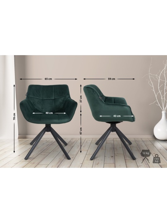 Silla Westport Terciopelo, verde Silla Westport Terciopelo, verde