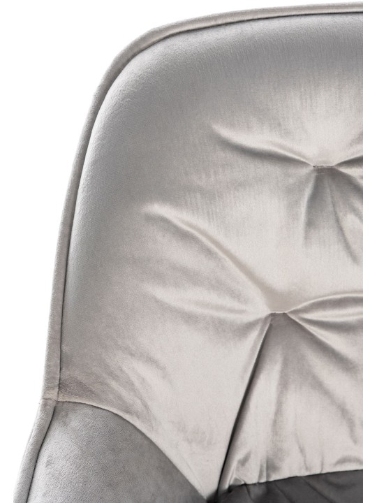 Taburete de bar Gibson 76 terciopelo, gris