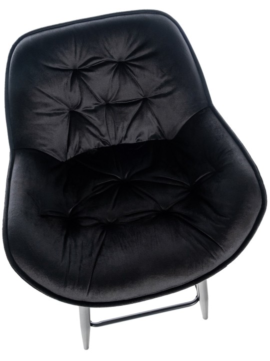 Taburete de bar Gibson 76 terciopelo, negro