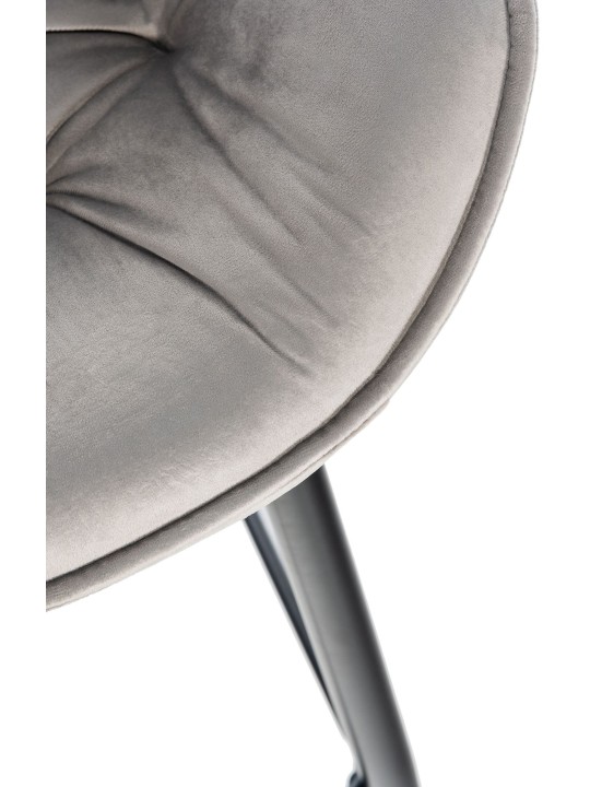 Juego de 2 taburetes de bar Gibson 76 terciopelo, gris