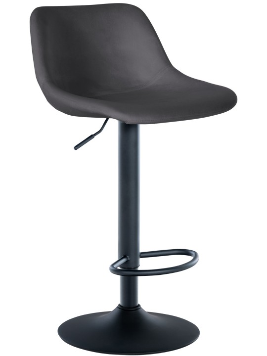 Taburete de bar Loft terciopelo, gris oscuro