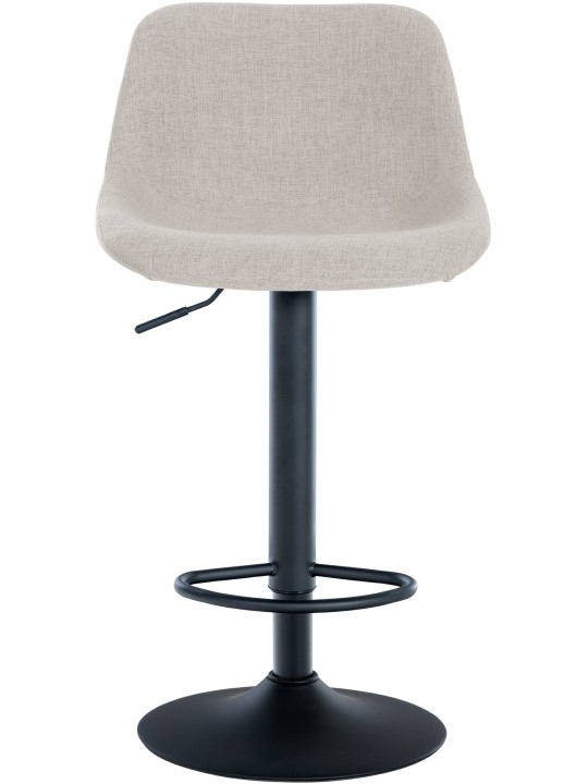 Juego de 2 taburetes de bar tela loft, crema