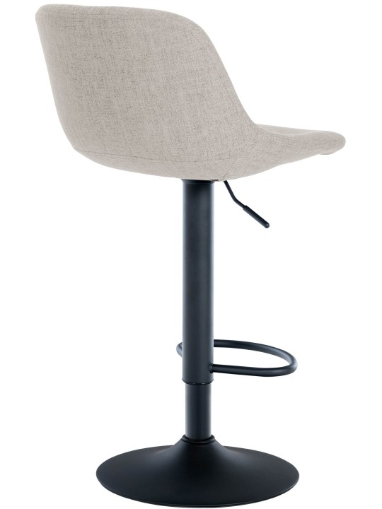 Juego de 2 taburetes de bar tela loft, crema