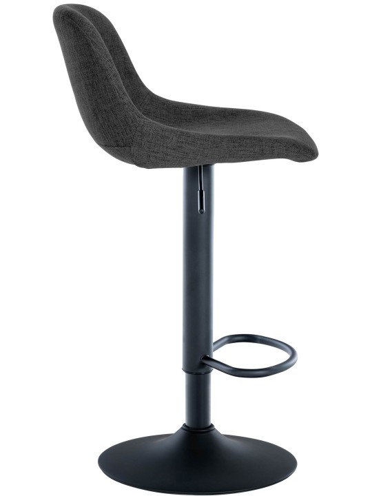 Juego de 2 taburetes de bar tela loft, negro