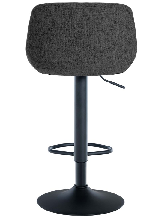 Juego de 2 taburetes de bar tela loft, negro