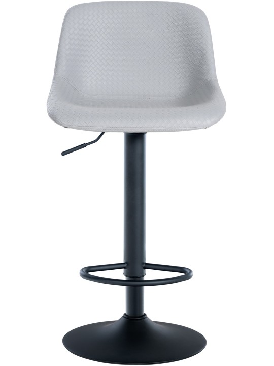 Juego de 2 taburetes de bar Loft de piel sintética, gris