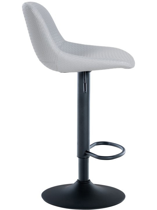 Juego de 2 taburetes de bar Loft de piel sintética, gris