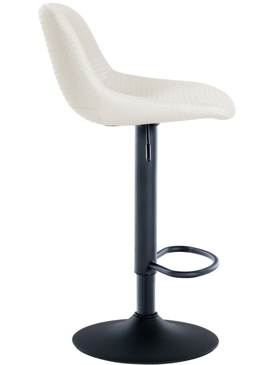 Juego de 2 taburetes de bar Loft de piel sintética, crema