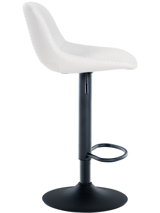 Juego de 2 taburetes de bar Loft de piel sintética, blanco