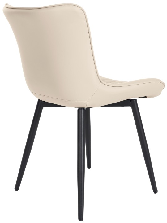 Silla Largo símil piel, crema