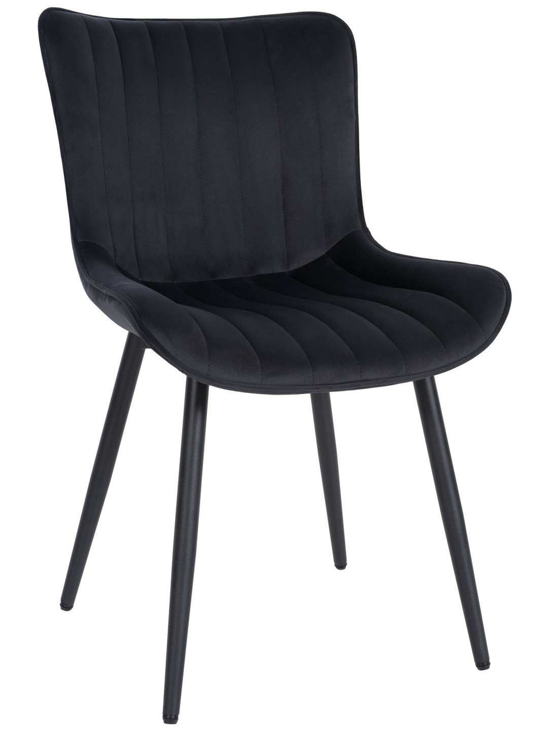 Silla Largo terciopelo, negro