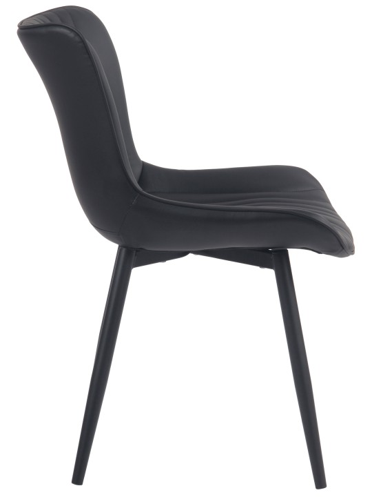 Silla Brady símil piel, negro