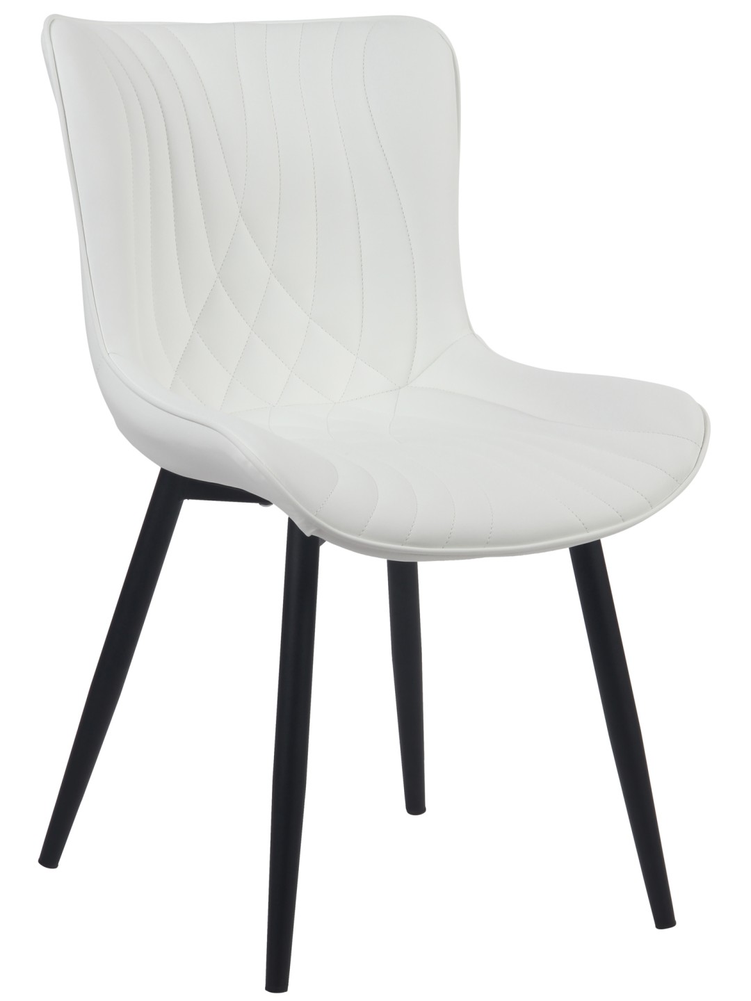 Silla Brady símil piel, blanco