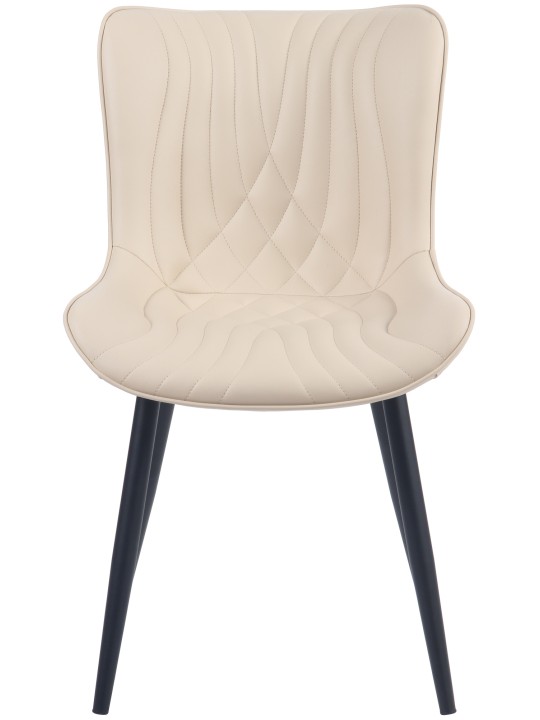 Silla Brady símil piel, crema