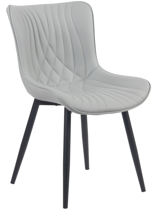 Silla Brady símil piel, gris