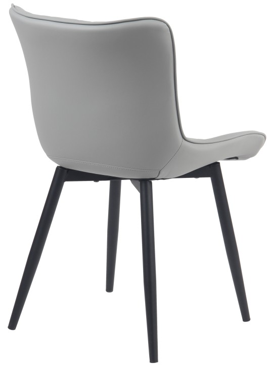 Silla Brady símil piel, gris