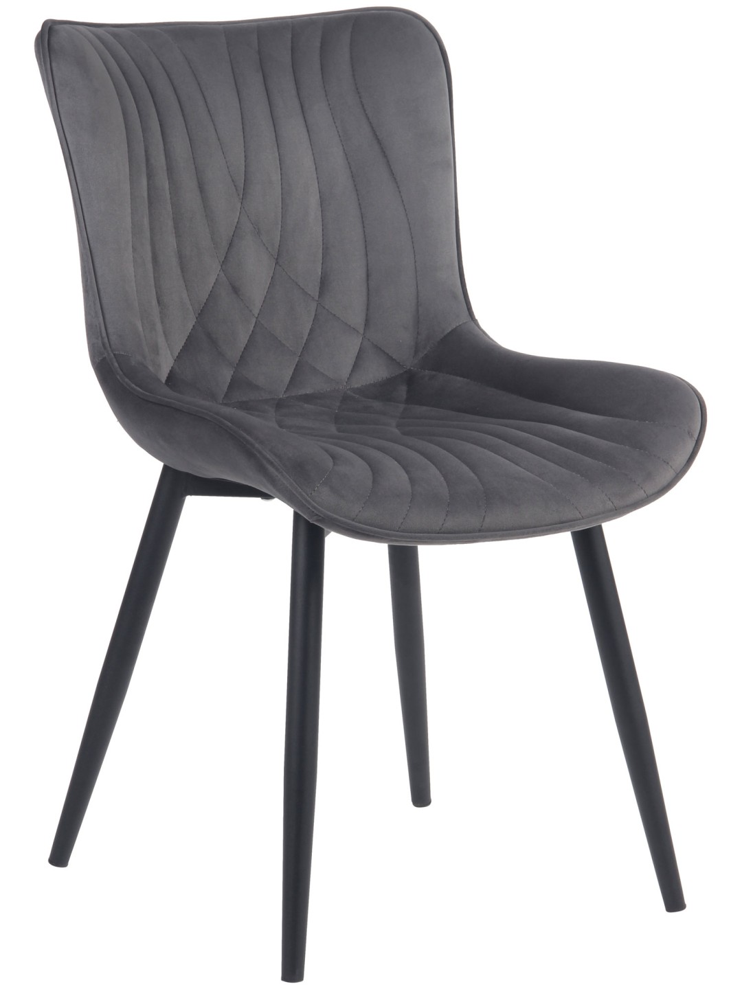 Silla Brady terciopelo, gris oscuro