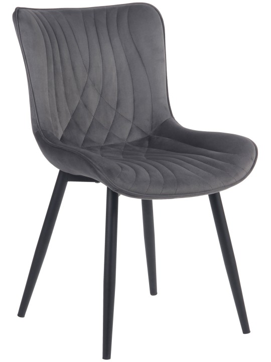 Silla Brady terciopelo, gris oscuro