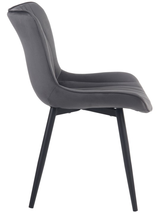 Silla Brady terciopelo, gris oscuro