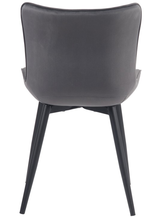 Silla Brady terciopelo, gris oscuro