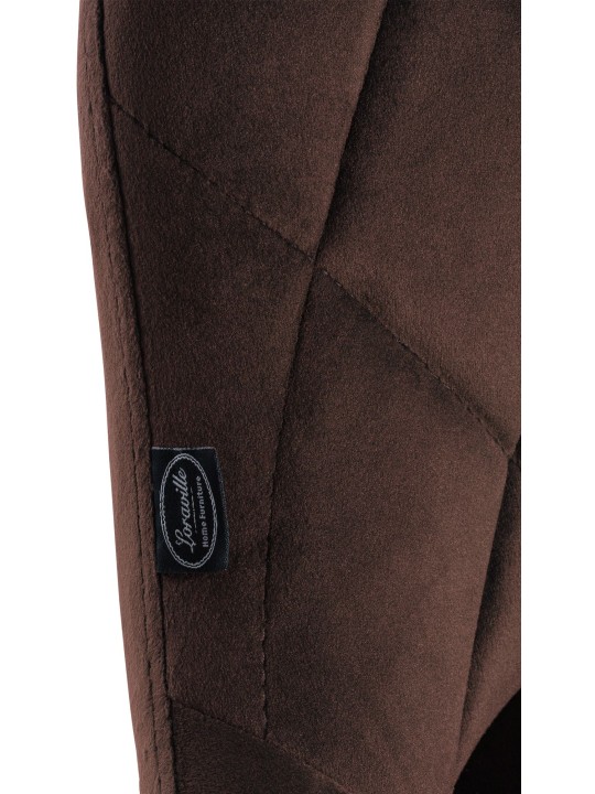 Taburete de bar Lazio terciopelo, marrón