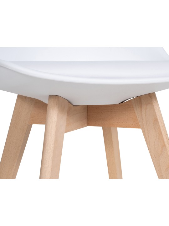 Juego de 6 sillas de comedor Ramsey, blanco