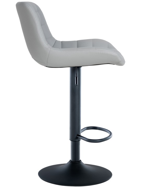 Juego de 2 taburetes de bar Tover de piel sintética, gris Juego de 2 taburetes de bar Tover de piel sintética, gris