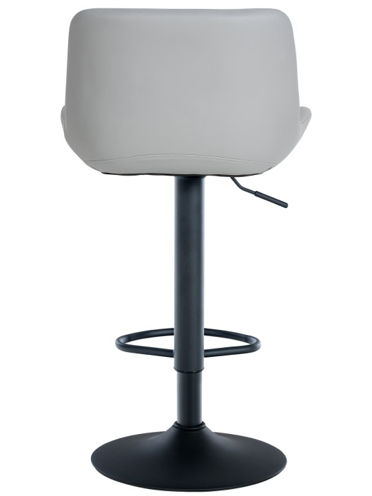 Juego de 2 taburetes de bar Tover de piel sintética, gris Juego de 2 taburetes de bar Tover de piel sintética, gris