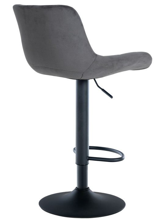 Juego de 2 taburetes de bar Tover terciopelo, gris oscuro