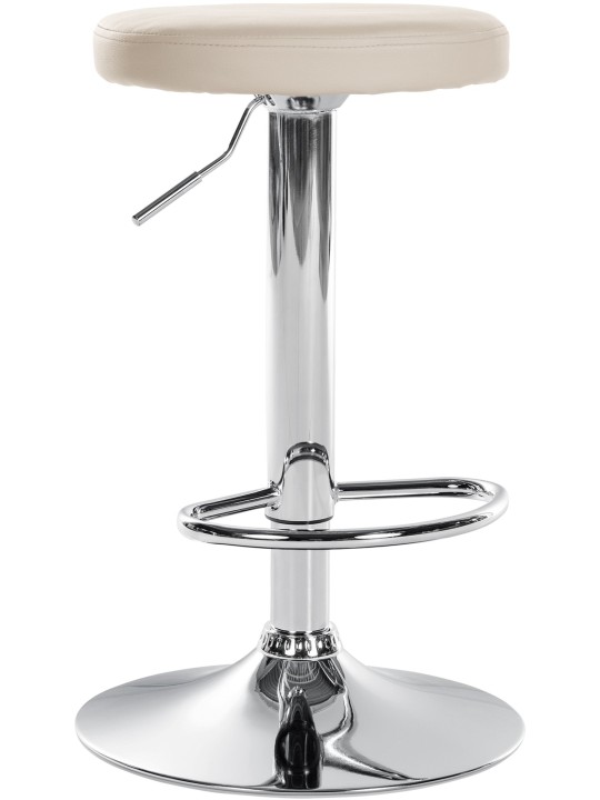 Taburete de bar Ponte piel sintética cromado, crema Taburete de bar Ponte piel sintética cromado, crema