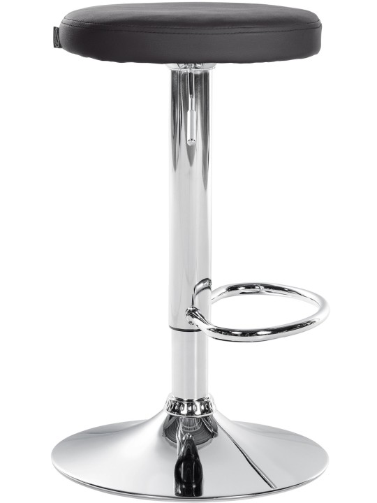 Taburete de bar Ponte piel sintética cromado, negro Taburete de bar Ponte piel sintética cromado, negro