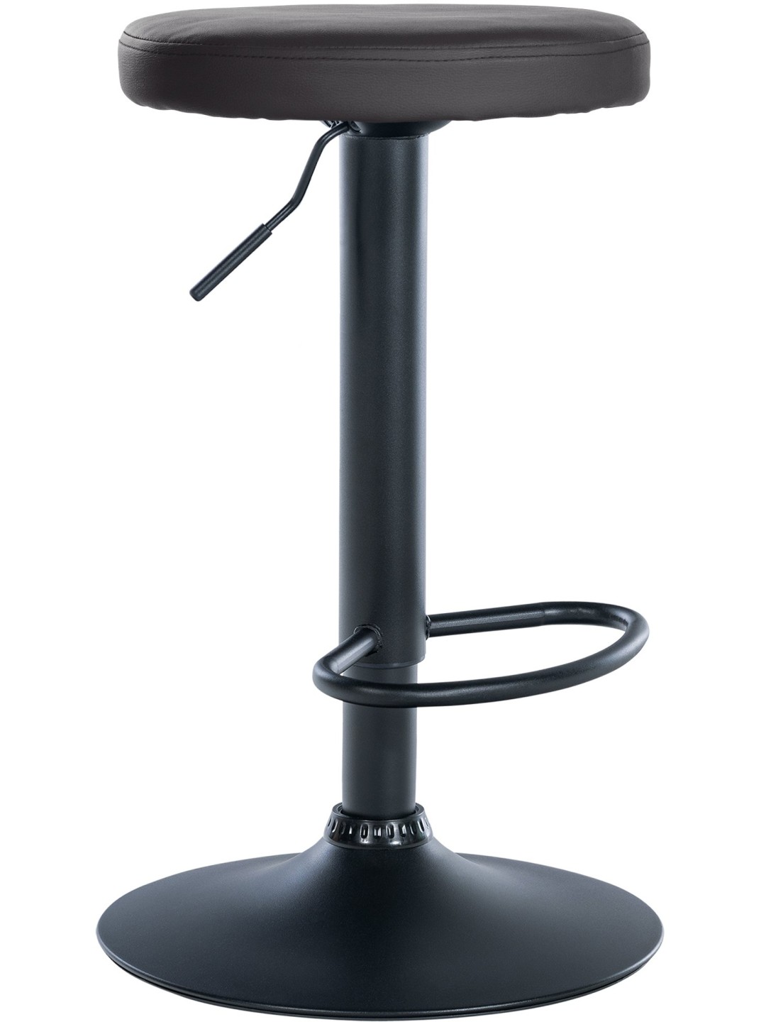 Taburete de bar Ponte piel sintética, negro