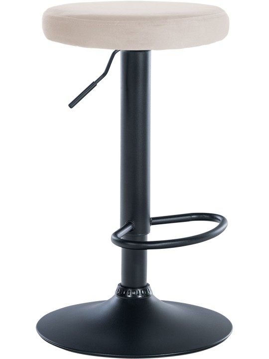 Taburete de bar Ponte terciopelo, crema Taburete de bar Ponte terciopelo, crema