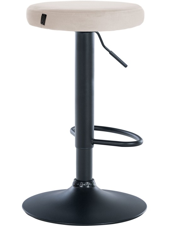 Taburete de bar Ponte terciopelo, crema Taburete de bar Ponte terciopelo, crema