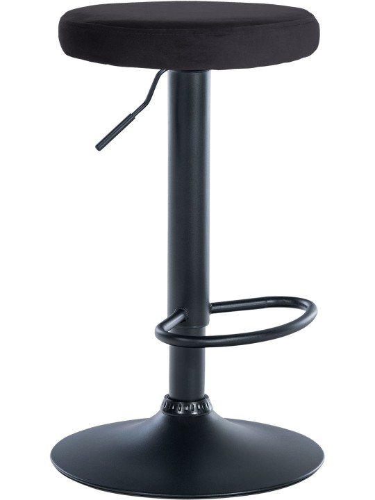 Taburete de bar Ponte terciopelo, negro Taburete de bar Ponte terciopelo, negro