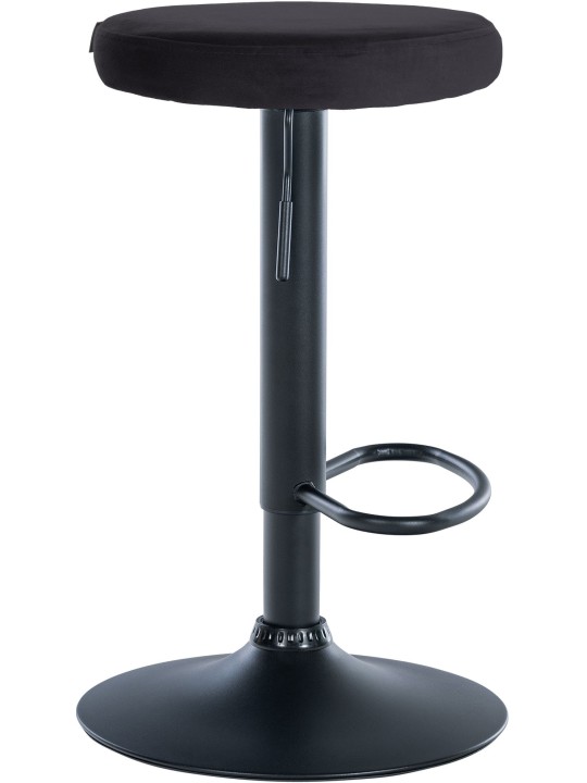 Taburete de bar Ponte terciopelo, negro Taburete de bar Ponte terciopelo, negro